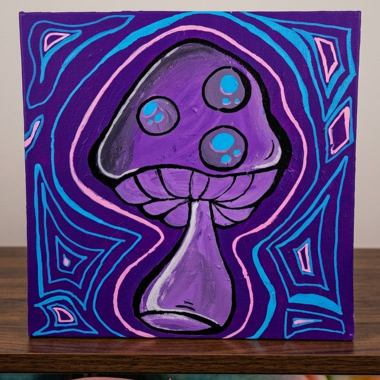 Toile SHROOM – Impression Art Surréaliste Champignon